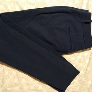 Navy slim ankle WHBM pants size 0